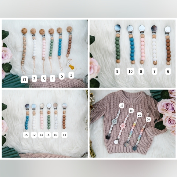 TAYLOR MAE® Non-Toxic BPA Free Pacifier Clips Tethers Holder Baby Teethers - Picture 14 of 17